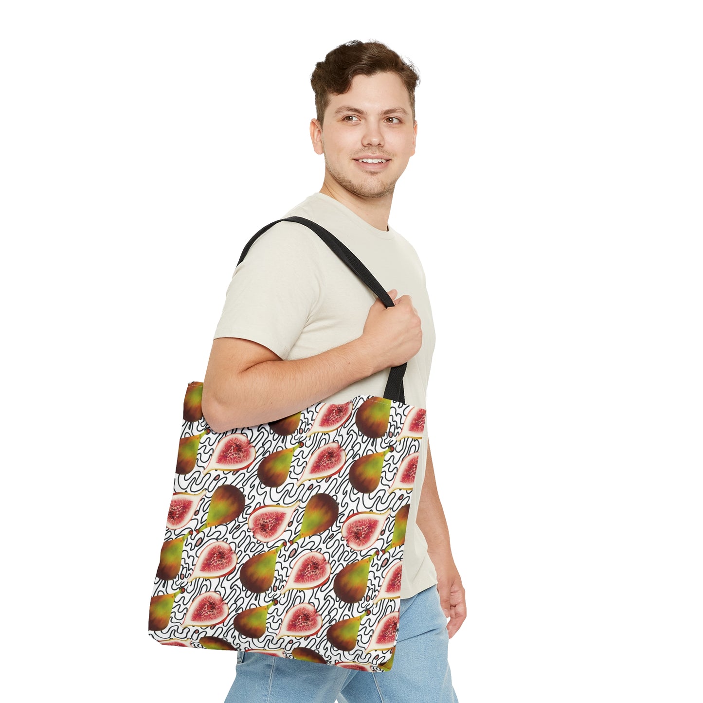 Figs in Black and White tote
