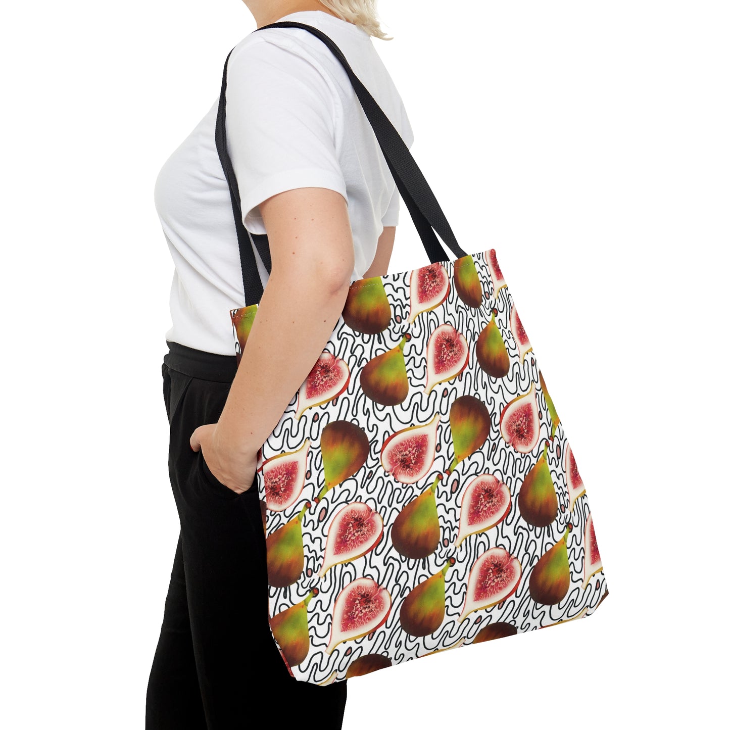 Figs in Black and White tote