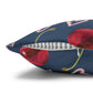 Navy Cherry Love Bomb Square Pillow Cases