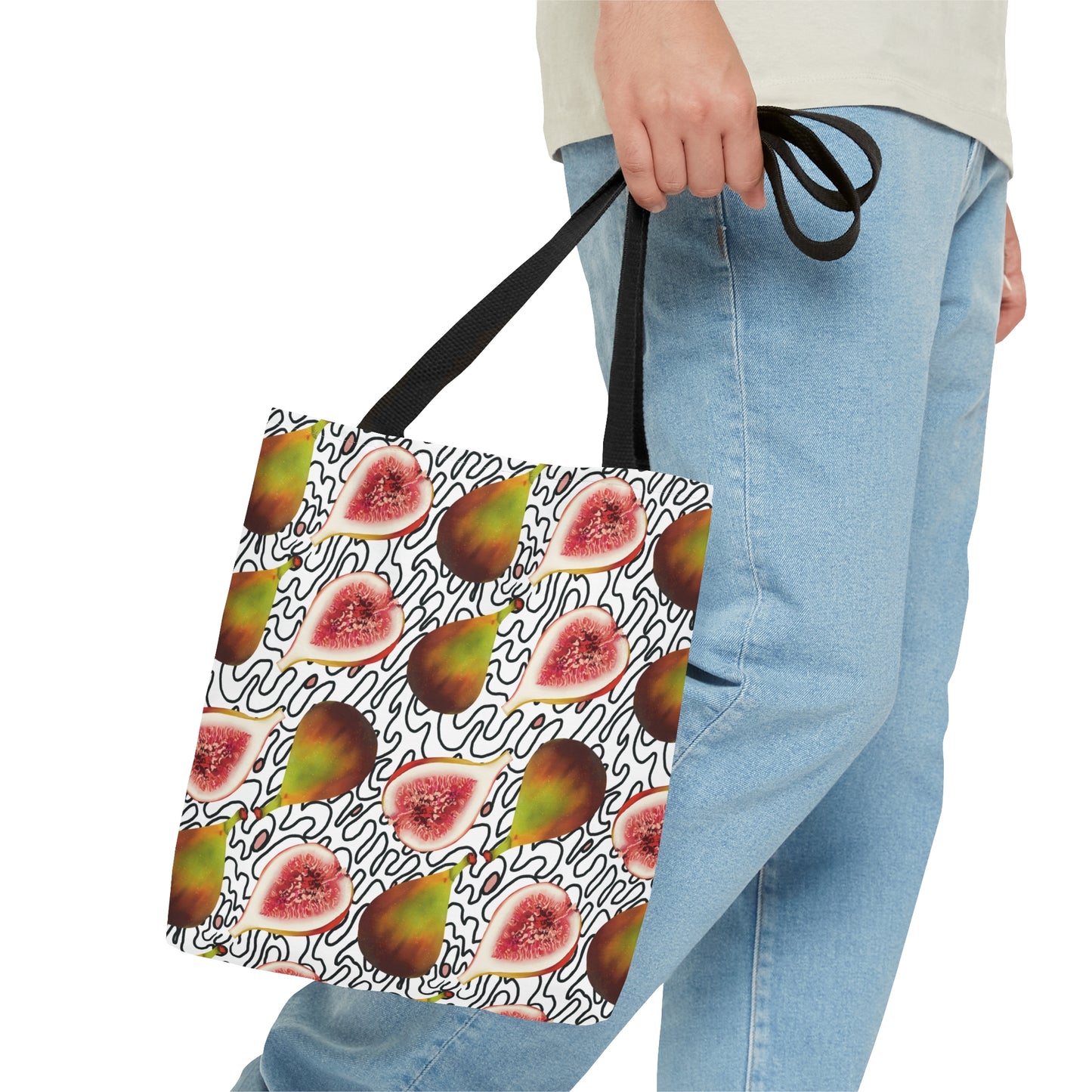 Figs in Black and White tote