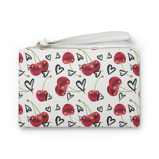 White Cherry Love Bomb Clutch Bag