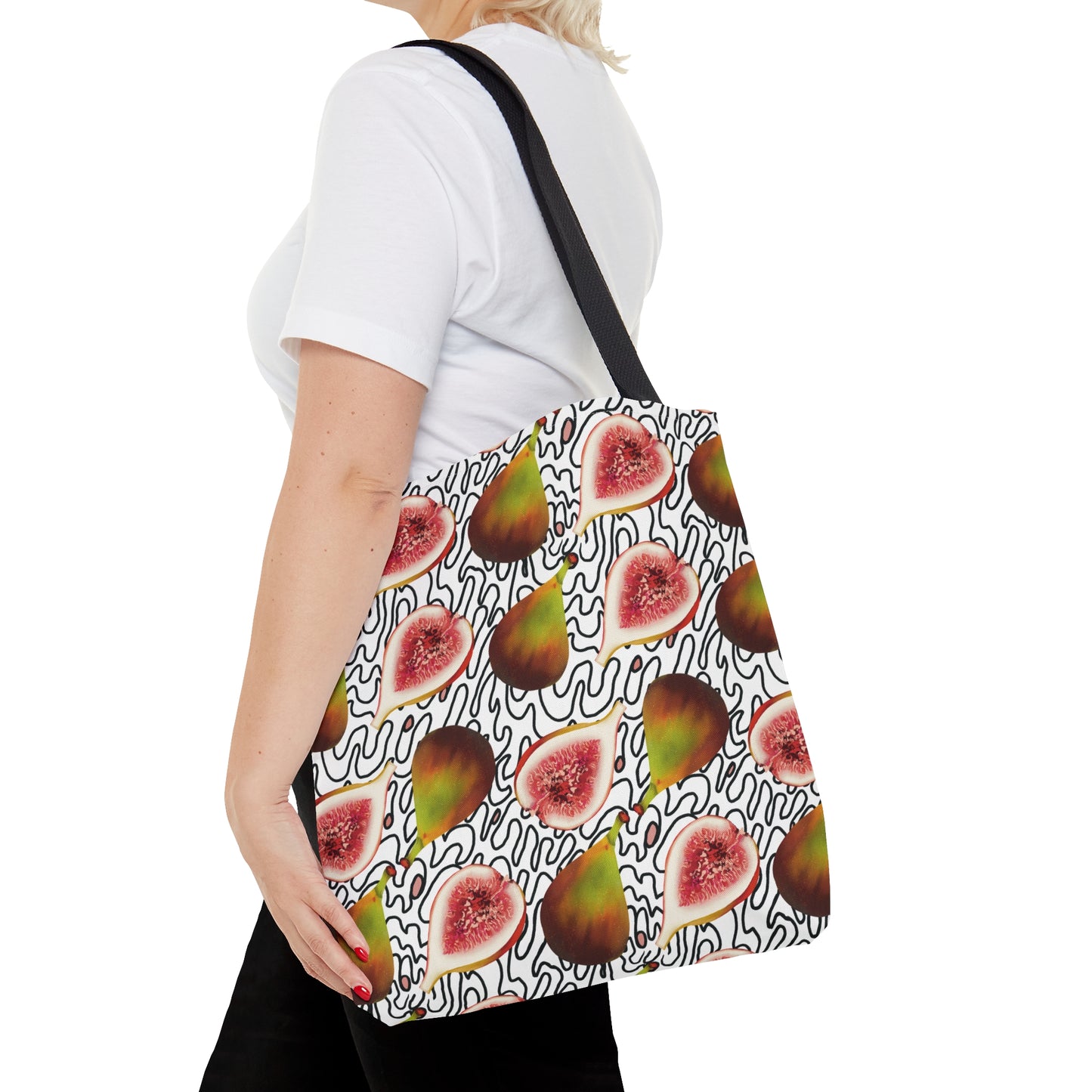 Figs in Black and White tote