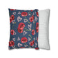 Navy Cherry Love Bomb Square Pillow Cases