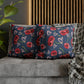 Navy Cherry Love Bomb Square Pillow Cases