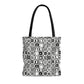 Black Modern Squares Tote