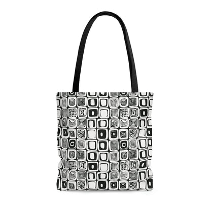 Black Modern Squares Tote
