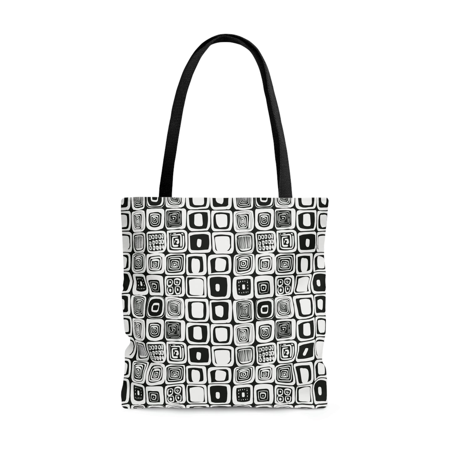 Black Modern Squares Tote